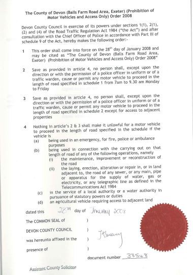 Balls Road Farm area TRO 250108 page1 signed.JPG